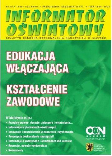 Nr 4/2017 (180); Edukacja włączająca; Kształcenie zawodowe