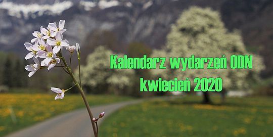 Kalendarz wydarzeń ODN - kwiecień 2020