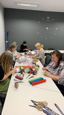 „Warsztaty kreatywne- bombki świąteczne w stylu kimekomi”