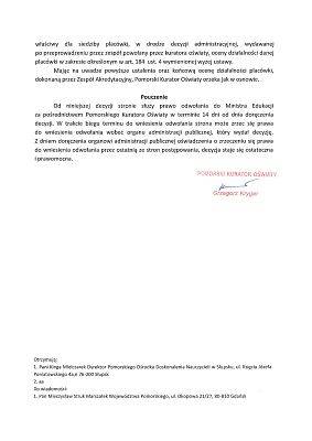 Akredytacja Pomorskiego Kuratora Oświaty 5.08.2025 r.